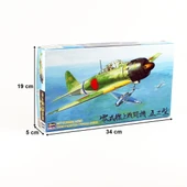 Hasegawa JT23 19123 1/48 Ölçek, MitsubishiI A6M5 Zero Fighter Type 52 (Zeke), Savaş Uçağı Plastik Model Kiti thumbnail 5