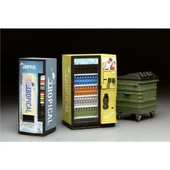 Meng SPS-018 1/35 Ölçek, Otomat ve Çöp Bidonu Seti, Plastik Model Kiti thumbnail 3