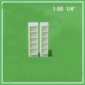 Schulcz 553240 1/50 Ölçek, Ofis Dolap-4 Çekmeceli-Beyaz -5 Adet - 1