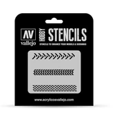 Vallejo ST-TX002 1/35 Tekerlek İzleri Desenli Esnek Boya Şablonu thumbnail 1