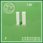 Schulcz 558124 1/50 Ölçek, Mutfak Dolabı-Yuksek-Beyaz-2 Ad - 1