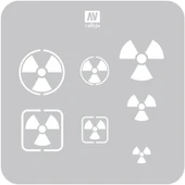 Vallejo ST-SF005 1/72-1/48-1/32-1/35 Radyasyon Uyarı Şemaları Esnek Boya Şablonu thumbnail 1