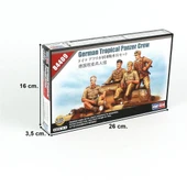HobbyBoss 84409 1/35 Ölçek, Alman Afrika Tank Mürettebatı, Plastik Figür Kiti thumbnail 4