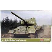 Academy 13421 1/72 Ölçek, T-34-85 Soviet Orta Sınıf Tankı, Plastik Model kiti - 1