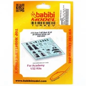 Babibi BD3-0042 1/32 Ölçek, F-16D Blok 30-40 Academy İçin Kokpit Seti, Dekal Çıkartma thumbnail 1