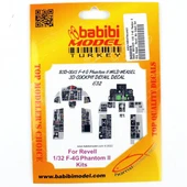 Babibi BD3-0015 1/32 Ölçek, F-4G Phantom II Wild Weasel Revell İçin Kokpit Seti, Dekal Çıkartma thumbnail 1