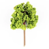 Hobbytime 9 Cm. Yuvarlak Formlu Bahar Yeşili Ağacı Modeli, 2 Adet thumbnail 1