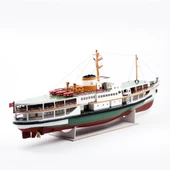 QD400 100 cm. Paşabahçe Yolcu Vapuru,Camekan ile Sergilemeye Hazır Gemi Modeli thumbnail 4