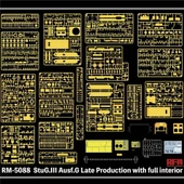 RFM 5088 1/35 Ölçek, StuG.III Ausf.G, Geç Dönem Tankı, İç Detaylı, Plastik Model kiti thumbnail 2