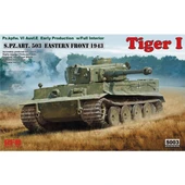 RFM 5003 1/35 Ölçek, Tiger I Erken Dönem Tankı, İç Detaylı, Plastik Model kiti thumbnail 1
