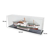 QD400 100 cm. Paşabahçe Yolcu Vapuru,Camekan ile Sergilemeye Hazır Gemi Modeli thumbnail 5