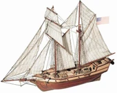 Occre 12500 1/100 Ölçek, Albatros, 57 cm. Yelkenli Sahil Muhafaza Gemisi, Ahşap Model Kiti thumbnail 2
