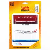 Babibi DAT-01186 1/144 Ölçek, Türk Hava Yolları Airbus A-350-900 400.Yolcu Uçakları, Dekal Çıkartma thumbnail 1