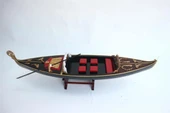 Gianhien Fb0008Bp Siyah Gondol Ahşap Hazır Kayık Maketi thumbnail 2