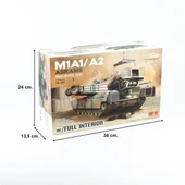 RFM 5007 1/35 Ölçek, M1A1/ A2 Abrams Tankı, İç Detaylı, Plastik Model kiti thumbnail 5