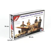 HobbyBoss 84401 1/35 Ölçek, Alman Tank Mürettebatı (Normandy 1944), Plastik Figür Kiti thumbnail 4