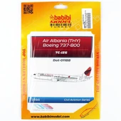 Babibi DAT-01188 1/144 Ölçek, Arnavutluk Hava Yolları (Türk Hava Yolları) Boeing 737-800, Dekal Çıkartma thumbnail 1