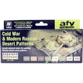 Vallejo 71620 8x18 ml. Cold War & Modern Russian Desert Patterns, Model Air Serisi Model Boyası Seti thumbnail 1