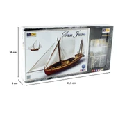 Occre 12001 1/70 Ölçek, San Juan, 69 cm. Yelkenli YükTeknesi, Ahşap Model Kiti thumbnail 5