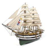 Occre 15006 1/100 Ölçek, Amerigo Vespucci, 98 cm. Yelkenli İtalyan Askeri  Eğitim Gemisi, Ahşap Model Kiti thumbnail 3