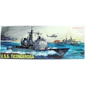 Dragon 1003 1/350 Ölçek, USS Ticonderoga CG-47 Güdümlü Füze Kruvazörü Plastik Model Kiti thumbnail 1