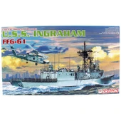 Dragon 7068 1/700 Ölçek, U.S.S. Ingraham FFG-61, Klasik Tahrikli Füze Firkateyni Plastik Model Kiti thumbnail 1