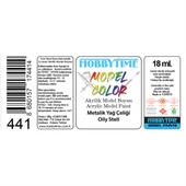 Hobbytime 441 18 ml. Metalik Yağ Çeliği (Oily Stell), Akrilik Model Boyası thumbnail 2