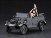 Hasegawa SP453 52253 1/24 Ölçek, Pkw.K1 Kübelwagen Type 82 w/Blond Girl's Figure, Plastik Model Kiti thumbnail 2