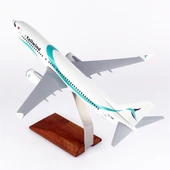 THY024 1/100 Ölçek, Tailwind Business B737-800 Yolcu Uçağı, Sergilemeye Hazır Ahşap Standlı Model thumbnail 3