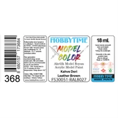 Hobbytime 368 18 ml. FS30051, RAL8027, Kahve Deri (Leather Brown), Akrilik Model Boyası thumbnail 2