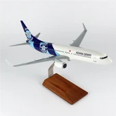 THY011 1/100 Ölçek, THY Adana Demir Spor Logolu B737-800 Yolcu Uçağı, Sergilemeye Hazır Ahşap Standlı Model thumbnail 1