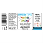 Hobbytime 412 18 ml. FS36375, Açık Hayalet Gri (Light Ghost Grey), Akrilik Model Boyası thumbnail 2