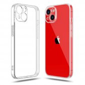 FitCase iPhone 13 Mini Kılıf Kamera Korumalı Silikon Kapak - Şeffaf - 2