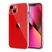 FitCase iPhone 13 Mini Kılıf Kamera Korumalı Silikon Kapak - Şeffaf - 3
