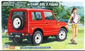 Hasegawa SP501 52301 1/24 Ölçek, Suzuki Jimny (w/Camp Girl's Figure) Otomobil Plastik Model Kiti thumbnail 1