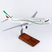 THY049 1/100 Ölçek, Islamic Rebublic of Iran A321-200 Yolcu Uçağı, Sergilemeye Hazır Ahşap Standlı Model thumbnail 1