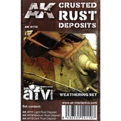 AK 4110 3x35 ml. Pas Öbekleri Efekti, Enamel Model Boyası Seti thumbnail 1