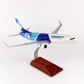 THY050 1/100 Ölçek, THY Erzurum Spor Logolu B737-800 Yolcu Uçağı, Sergilemeye Hazır Ahşap Standlı Model thumbnail 1