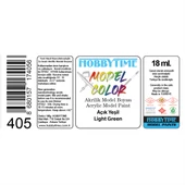 Hobbytime 405 18 ml. Açık Yeşil Light Green), Akrilik Model Boyası thumbnail 2