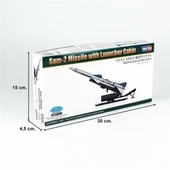 HobbyBoss 82933 1/72 Ölçek, Fırlatıcı Kabinli SAM-2 Füzesi, Plastik Model Kiti - 5
