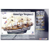 Occre 15006 1/100 Ölçek, Amerigo Vespucci, 98 cm. Yelkenli İtalyan Askeri  Eğitim Gemisi, Ahşap Model Kiti thumbnail 1
