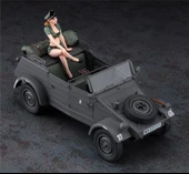 Hasegawa SP453 52253 1/24 Ölçek, Pkw.K1 Kübelwagen Type 82 w/Blond Girl's Figure, Plastik Model Kiti thumbnail 3