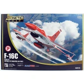 Kinetic K48133 1/48 Ölçek, F-16C Block 52 (Black Knights-Republic of Singapore Air Force) Savaş Uçağı, Plastik Model kiti thumbnail 1