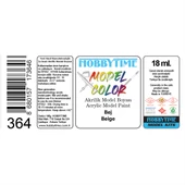 Hobbytime 364 18 ml. Bej (Beige), Akrilik Model Boyası thumbnail 2
