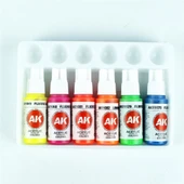 AK 11610 6x17 ml. Neon Renkleri, Akrilik Model Boyası Seti thumbnail 4