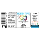 Hobbytime 375 18 ml. FS30145, Toprak (Flat Earth), Akrilik Model Boyası thumbnail 2