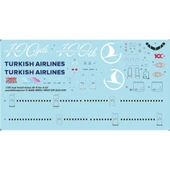 Babibi DAT01196 1/200 Türk Hava Yolları Airbus A-321-231 100.yıl özel boyama Decal Çıkartma thumbnail 1