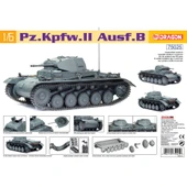 Dragon 75025 1/6 Ölçek, Pz.Kpfw.II Ausf.B Hafif Tankı Plastik Model Kiti thumbnail 1