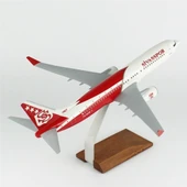 THY013 1/100 Ölçek, THY Sivas Spor B737-800 Yolcu Uçağı, Sergilemeye Hazır Ahşap Standlı Model thumbnail 4