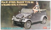 Hasegawa SP453 52253 1/24 Ölçek, Pkw.K1 Kübelwagen Type 82 w/Blond Girl's Figure, Plastik Model Kiti thumbnail 1